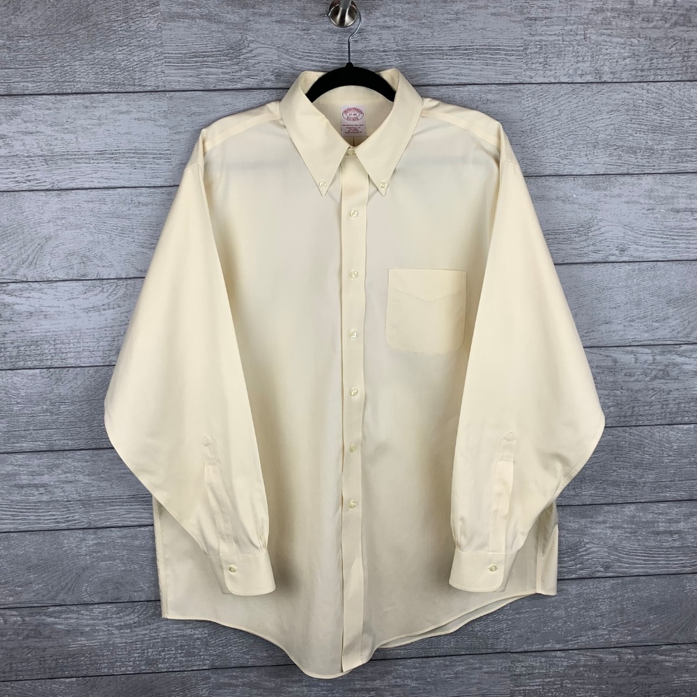 Brooks Brothers Pale Yellow Button Down Shirt
